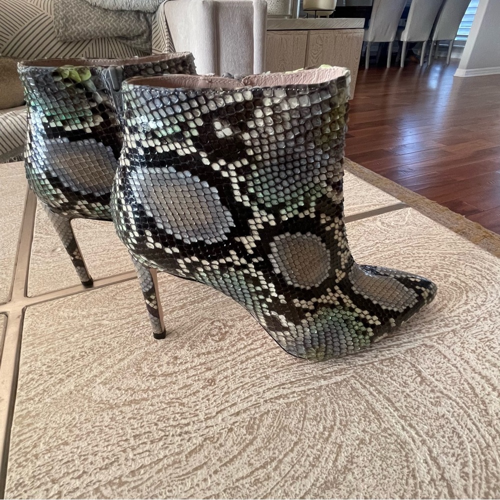 Worn Once Stuart Weitzman Python Booties - image 7